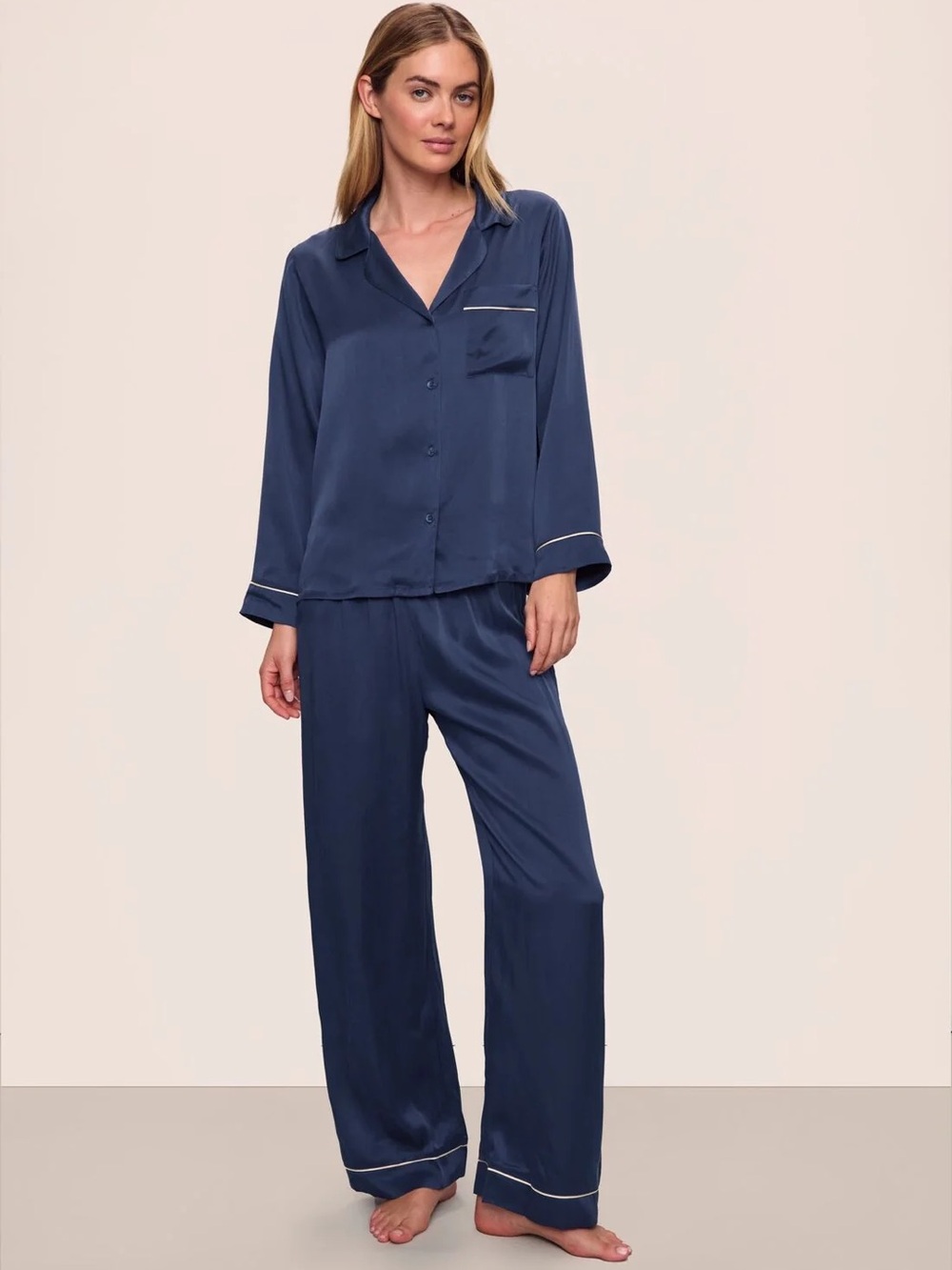 Eberjey Inez Washable Silk Long PJ Set